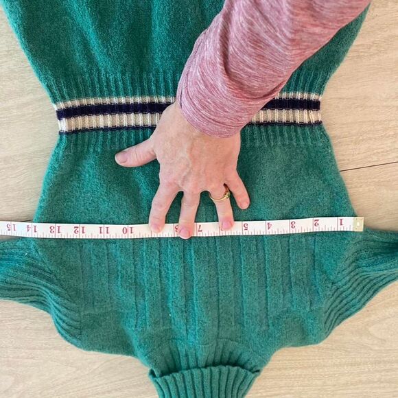 Vintage Miss Bergdorf Goodman Argento Teal Knit Dress Wool Blend Sz 5 - Picture 3 of 7